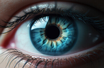 perfect blue eye macro in a sterile environment and perfect vision. view precise and straight to the target.