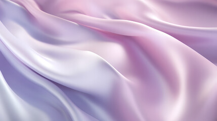 Obraz premium Beautiful silk flowing swirl of pastel gentle calming lilac and light purple cloth background. Generative AI.