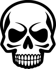 Skull | Black and White Vector illustration