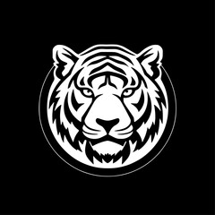 Tiger | Minimalist and Simple Silhouette - Vector illustration