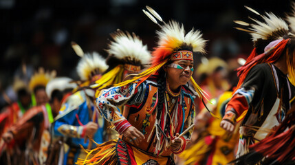 Indigenous dancers and musicians at Gathering of Nations.