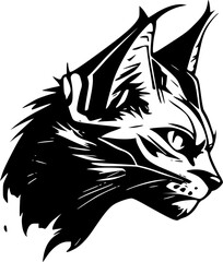 Wildcat | Black and White Vector illustration