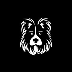 Dog - Black and White Isolated Icon - Vector illustration