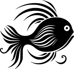 Fish | Minimalist and Simple Silhouette - Vector illustration