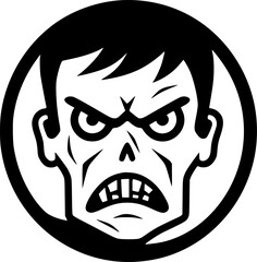 Fototapeta premium Halloween - Black and White Isolated Icon - Vector illustration