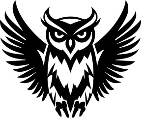 Owl | Minimalist and Simple Silhouette - Vector illustration