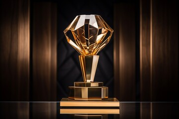 Gold  Award Trophy at Ceremony