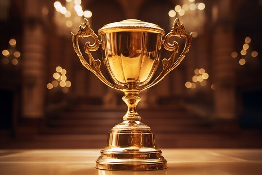 Gold  Award Trophy at Ceremony