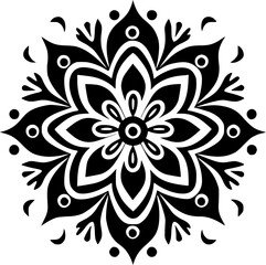 Mandala - Minimalist and Flat Logo - Vector illustration