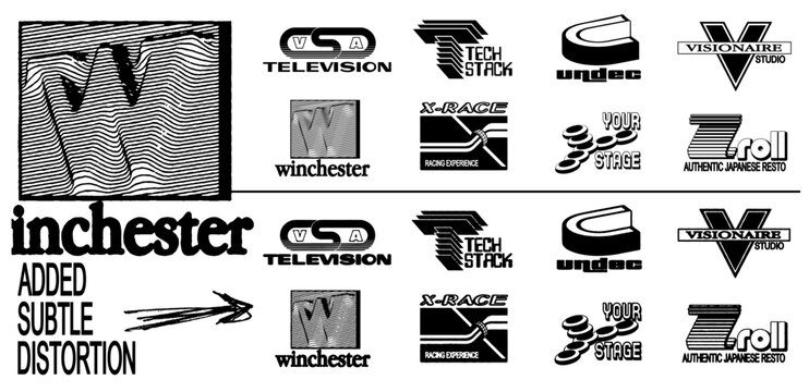 fake logo collection. initial logo set in alphabetical order. retro nostalgia logo designs vector.	