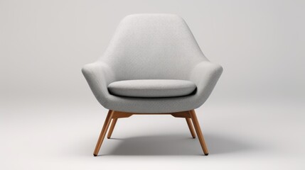Fototapeta premium Closeup of gray lounge chair. Modern minimalist home living room interior. materials for furniture finishing