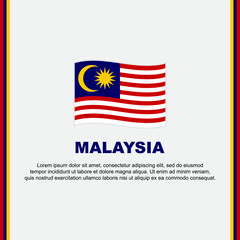 Malaysia Flag Background Design Template. Malaysia Independence Day Banner Social Media Post. Malaysia Cartoon