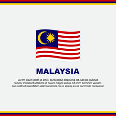 Malaysia Flag Background Design Template. Malaysia Independence Day Banner Social Media Post. Malaysia Design