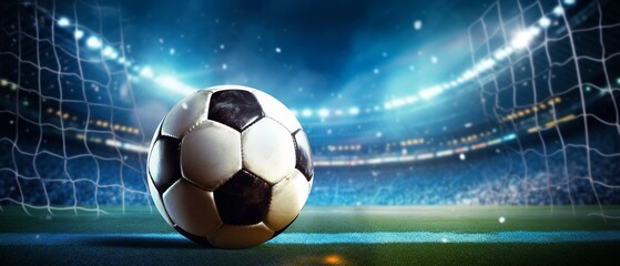 Soccer Ball in Goal Net