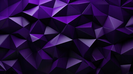 Obraz premium Low Poly Triangle Mosaic Background in Mysterious Black