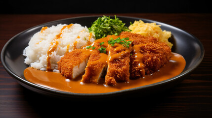 Katsu curry and rice