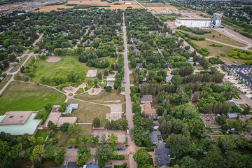 Aerial of the Montgomery Place Neighborhood in Saskatoon