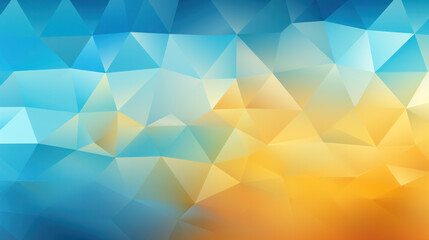 Obraz premium Low Poly Triangle Mosaic in Summery Sky Blue