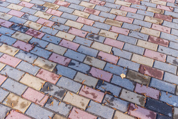 Pavement and the city. Texture, background, photo