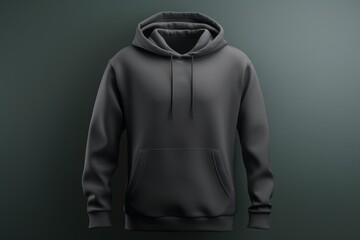 Blank black hoodie template. Hoodie sweatshirt long sleeve with clipping path, hoody for design mockup for print.