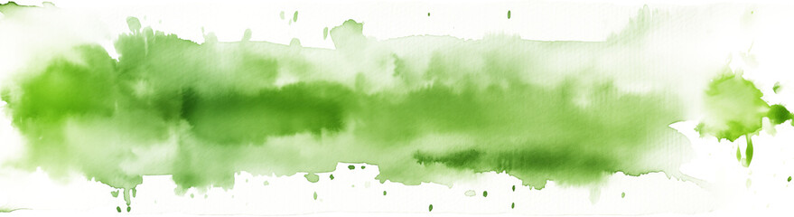 watercolor transparent green element