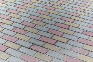 Fototapeta premium Pavement and the city. Texture, background, photo