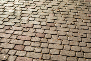 Pavement and the city. Texture, background, photo