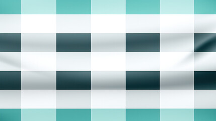 Teal and Grey Checkered Line Repeating Pattern on White