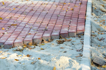 Pavement and the city. Texture, background, photo