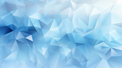 Low Poly Triangle Mosaic in Soft Baby Blue