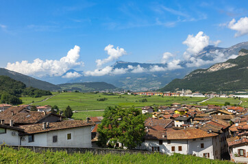 beautiful town of Besenello in Trento region