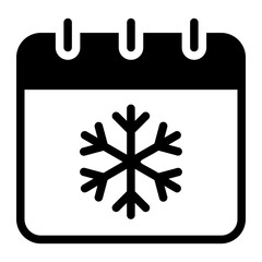 winter glyph icon