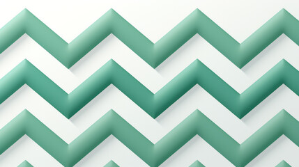 Green Zigzag Line Pattern on White Background