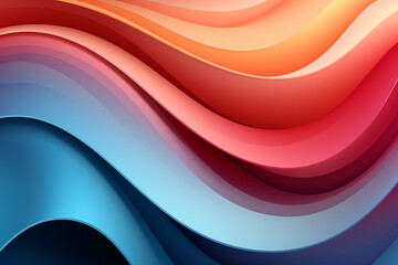 Fototapeta premium Pink blue gradient orangic texture with overlapping paper layers - Abstract background illustration 