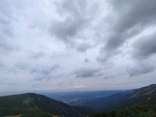 clouds over the mountains