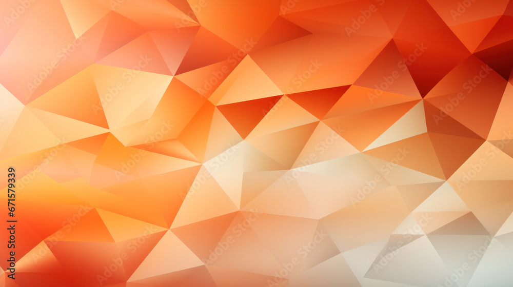 Wall mural low poly orange triangle mosaic background