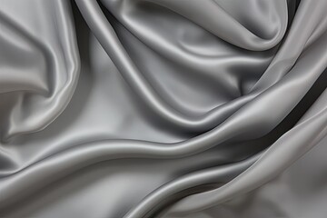 Obraz premium Gray wrinkled silk cloth. Use for flags and photo montage. Generative Ai
