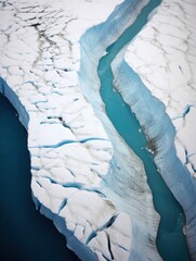 Naklejka premium glaciers melted by global warming