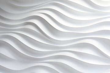 White waves. Abstract volumetric white delicate background.