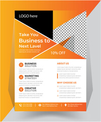 Corporate Flyer Template, Brochure Design, creative corporate trendy unique business marketing agency flyer magazine leaflet design with abstract geometric shape advertising template print poster

