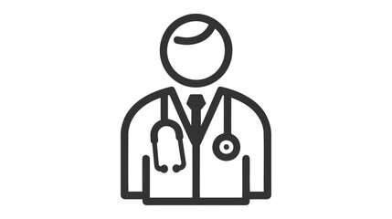 Doctor icon on white background. Vector illustration