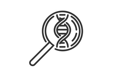 DNA research icon isolated on white background