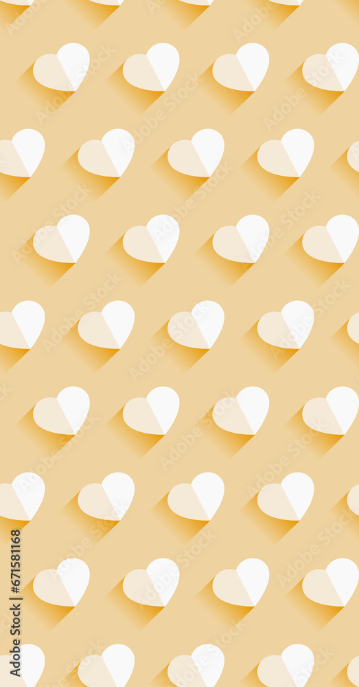 Wall mural Seamless vector pattern with hearts