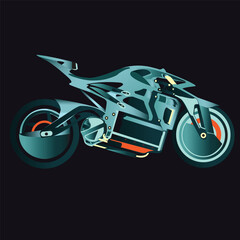 vector, super fast and most sophisticated motorbike

