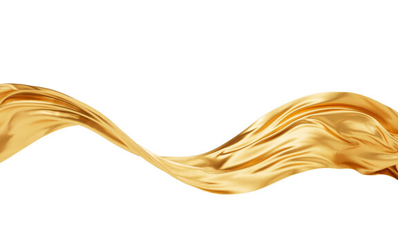 Flowing wave cloth curve line, 3d rendering.