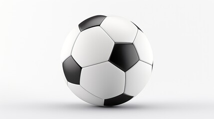 Fototapeta premium A white soccer ball on white background 