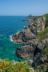 Pointe de la Latte, near Cap Fréhel and Fort la Latte, in the Côtes-d'Armor department in the commune of Plévenon, Brittany, France.