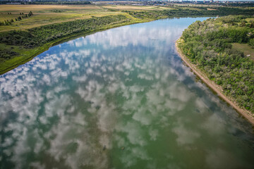 Aerial of the River Heights Neighborhood in Saskatoon