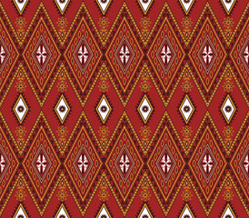 Ethnic fabric Batik Art, Geometric traditional pattern, Design for carpet, wallpaper, clothing, wrapping, fabric, cover, textile
