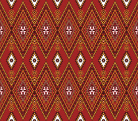 Ethnic fabric Batik Art, Geometric traditional pattern, Design for carpet, wallpaper, clothing, wrapping, fabric, cover, textile